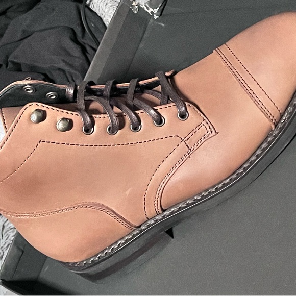 NWT Thursday Brown Leather Boots Mens - Picture 3 of 8